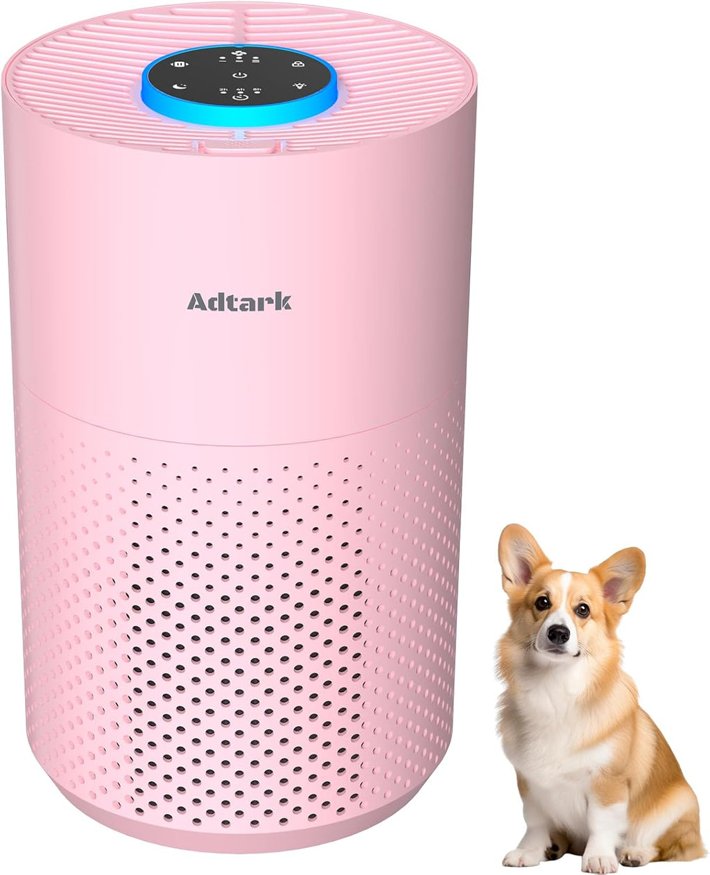Adtark ZQA-4000C Air Purifier, Sleep Mode and Timer Function, High-Efficiency Purification, Suitable for Homes, Apartments, and RVs（Pink）