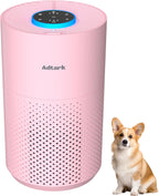 Adtark ZQA-4000C Air Purifier, Sleep Mode and Timer Function, High-Efficiency Purification, Suitable for Homes, Apartments, and RVs（Pink）