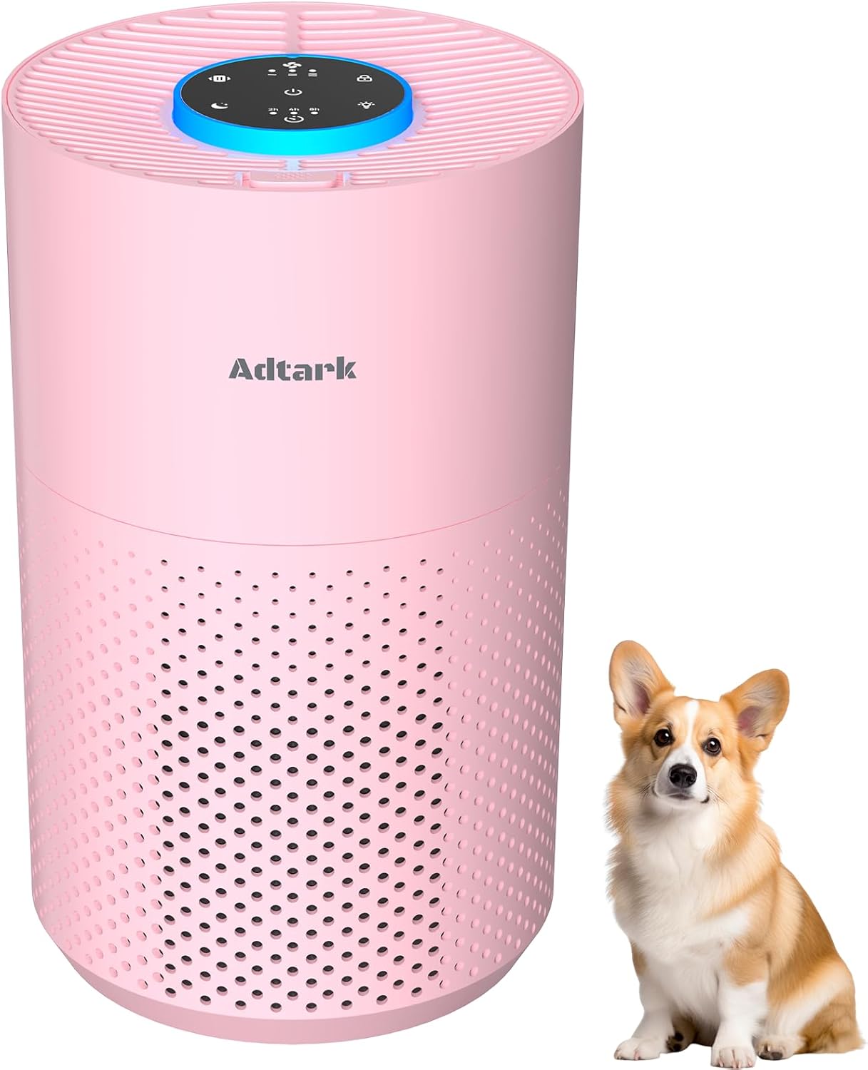 Adtark ZQA-4000C Air Purifier, Sleep Mode and Timer Function, High-Efficiency Purification, Suitable for Homes, Apartments, and RVs（Pink）