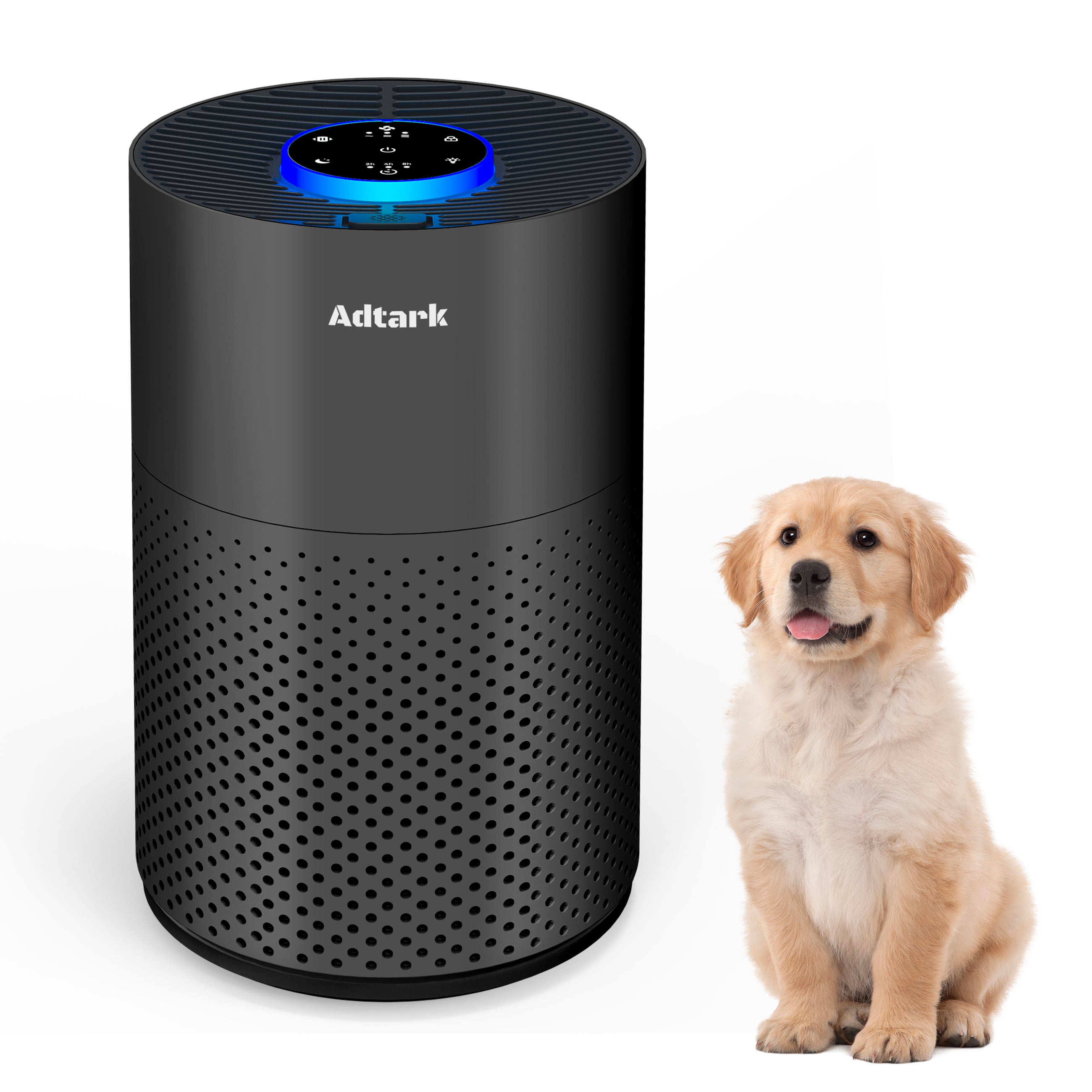 Adtark ZQA-4000C Air Purifier, H14 HEPA Filter, Sleep Mode and Aromatherapy Function, Suitable for Apartments, Offices, Dormitories, and Hotels(Black)