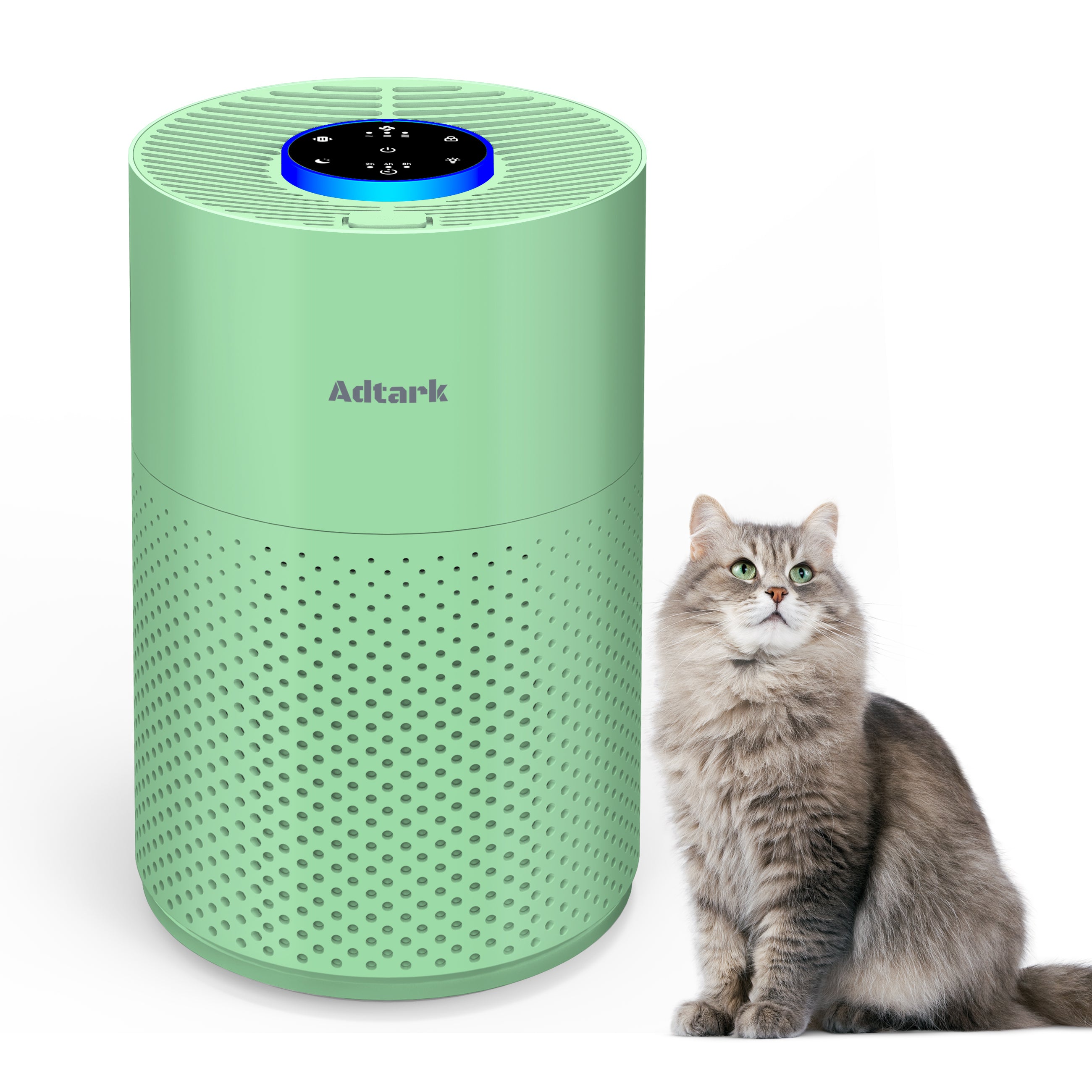 Adtark ZQA-4000C Air Purifier, Pet Friendly, Purifies 1032 sq ft, H14 HEPA Filter, Suitable for Bedrooms, Living Rooms, Apartments, Offices(Green)
