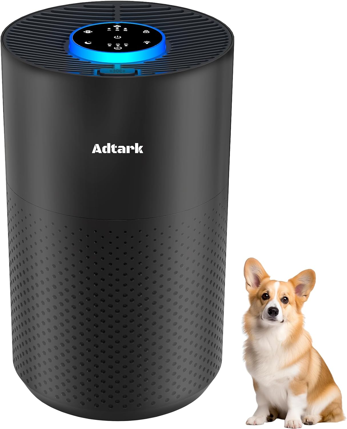 Adtark ZQA-4000C Air Purifier, H14 HEPA Filter, Sleep Mode and Aromatherapy Function, Suitable for Apartments, Offices, Dormitories, and Hotels(Black)