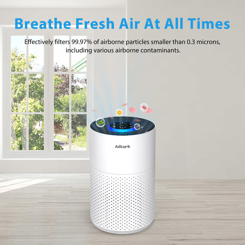 Adtark Air Purifier with H14 HEPA Filter - Best Desk Air Purifier for Home Office Pet Room  & RV