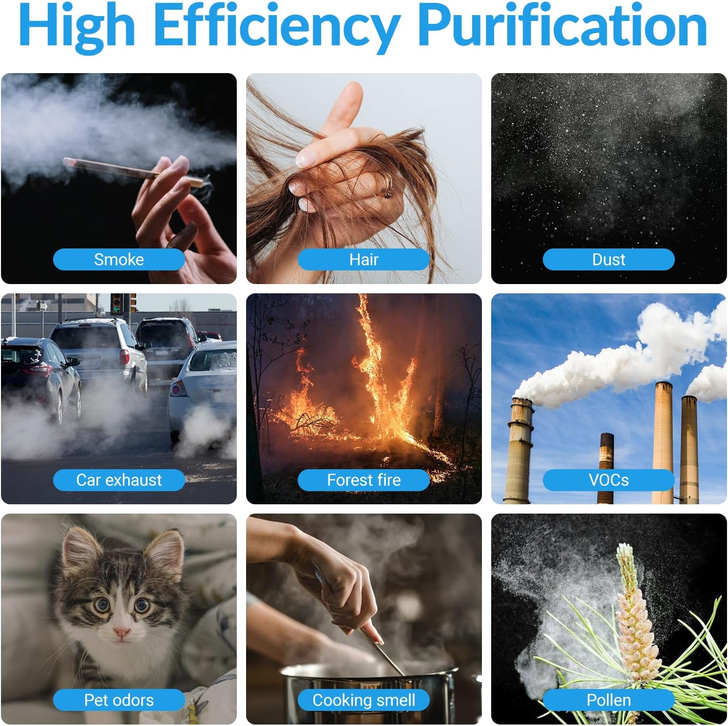 Adtark ZQA-4000C Air Purifier Replacement Filter, Quality Guaranteed, H14 True HEPA 3-in-1 Filter, High-Efficiency Purification, 2-Pack