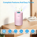 Adtark ZQA-4000C Air Purifier, Sleep Mode and Timer Function, High-Efficiency Purification, Suitable for Homes, Apartments, and RVs（Pink）
