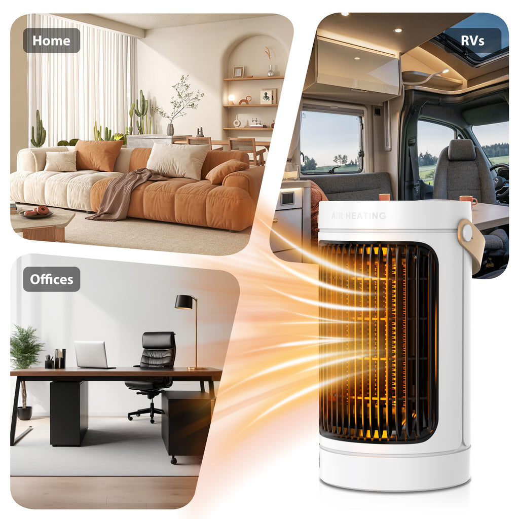 ADTARK 1500W Portable Indoor Heater, PTC Heating Technology with Thermostat, Overheat and Tip-Over Protection