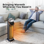 ADTARK Indoor Electric Heater, 1500W PTC Rapid Heating Electric Heater, Equipped with Remote Control, Ultra-Quiet Operation, Safe and Portable