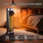 ADTARK Indoor Electric Heater, 1500W PTC Rapid Heating Electric Heater, Equipped with Remote Control, Ultra-Quiet Operation, Safe and Portable