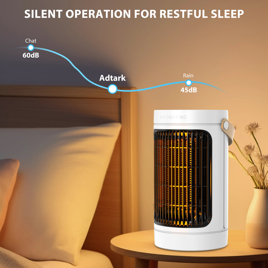 ADTARK 1500W Portable Indoor Heater, PTC Heating Technology with Thermostat, Overheat and Tip-Over Protection