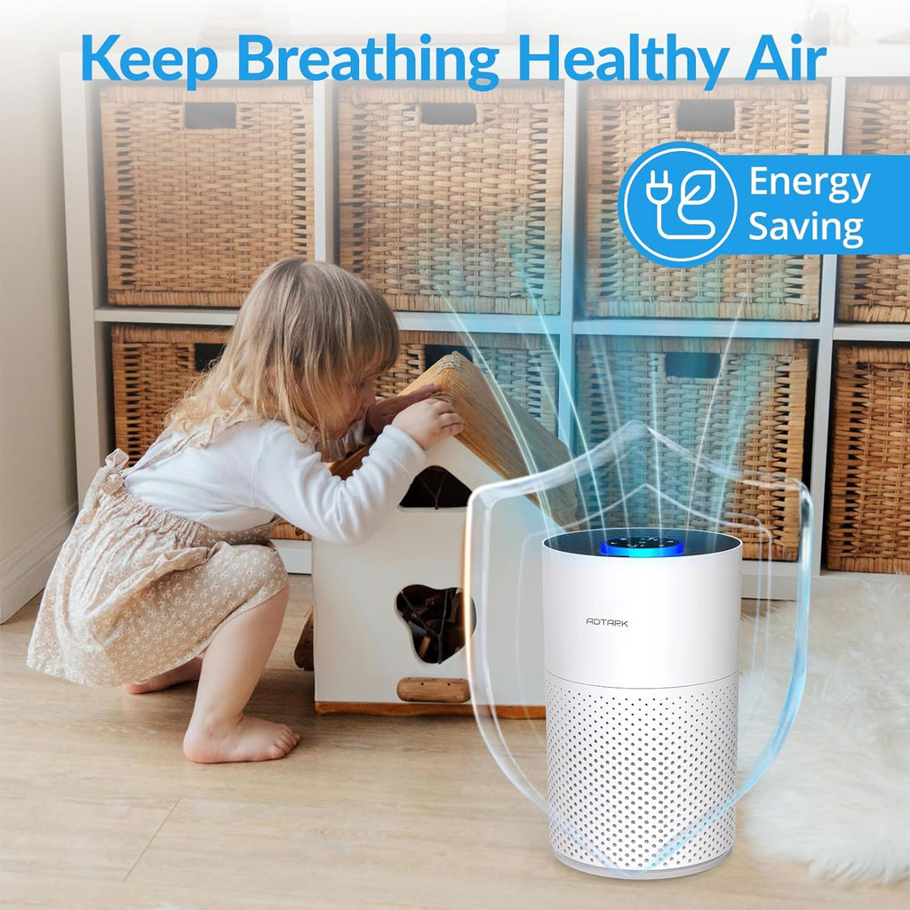 Adtark ZQA-4000C Air Purifier Replacement Filter, Quality Guaranteed, H14 True HEPA 3-in-1 Filter, High-Efficiency Purification, 2-Pack